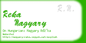 reka magyary business card